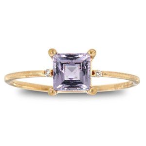 Lavender Sapphire Vintage Diamond Ring (4/5 ct.)
